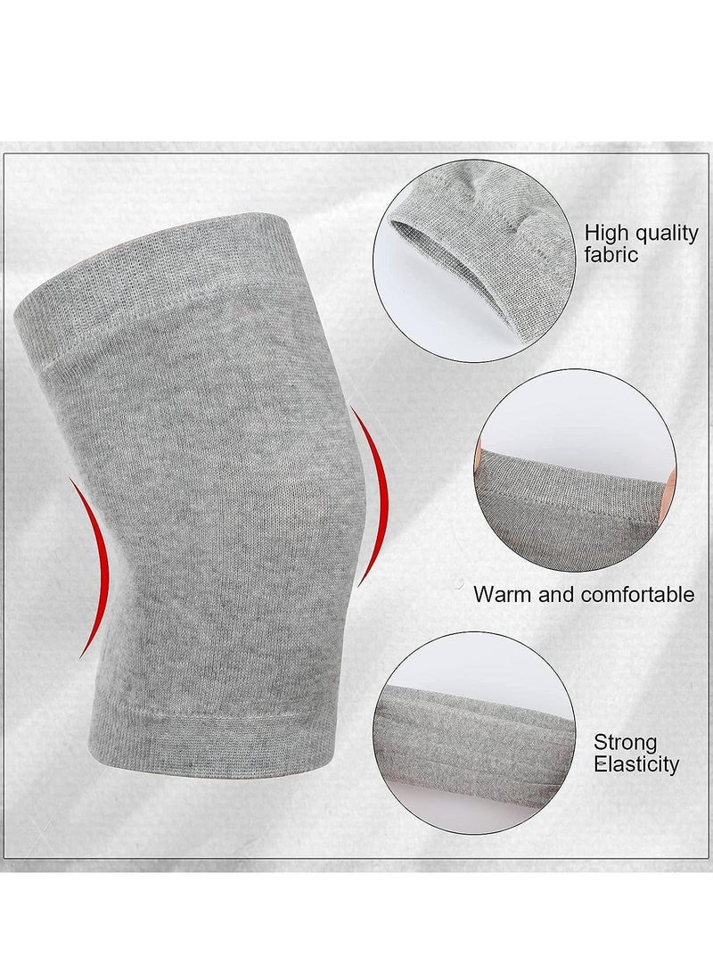 4 Pairs Knee Warmers for Women Men Braces Liner Sleeve Supports Compression Winter Cycling Ski Running