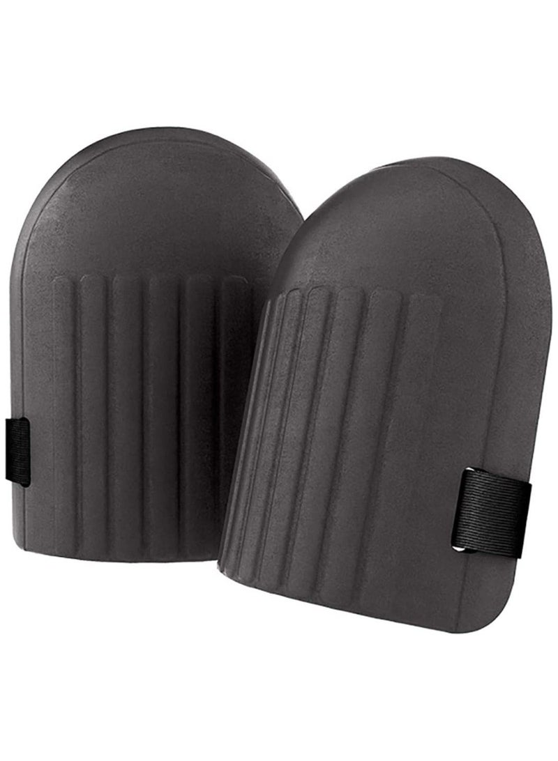 Knee Pads Caps with Waterproof EVA Foam Cushion Soft Inner Liner Easy Adjustable Straps for Knees Protectors Sport Outdoor Work Builder Working Gardening 1 Pair Black