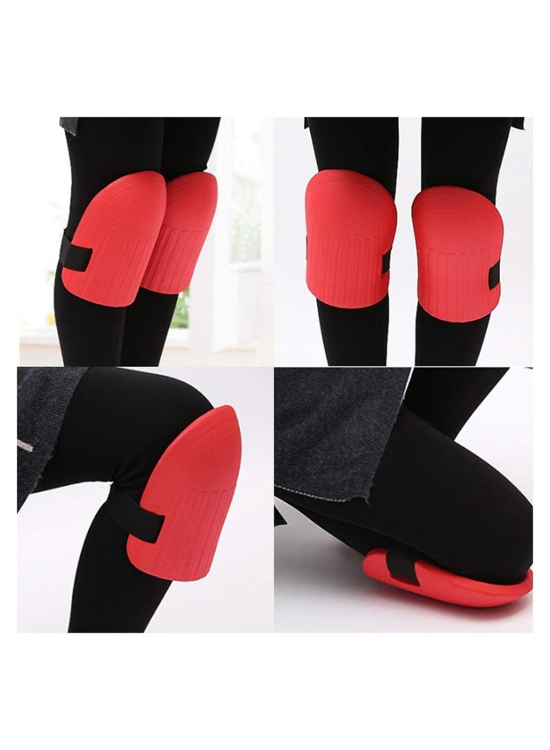 Knee Pads Caps with Waterproof EVA Foam Cushion Soft Inner Liner Easy Adjustable Straps for Knees Protectors Sport Outdoor Work Builder Working Gardening 1 Pair Black