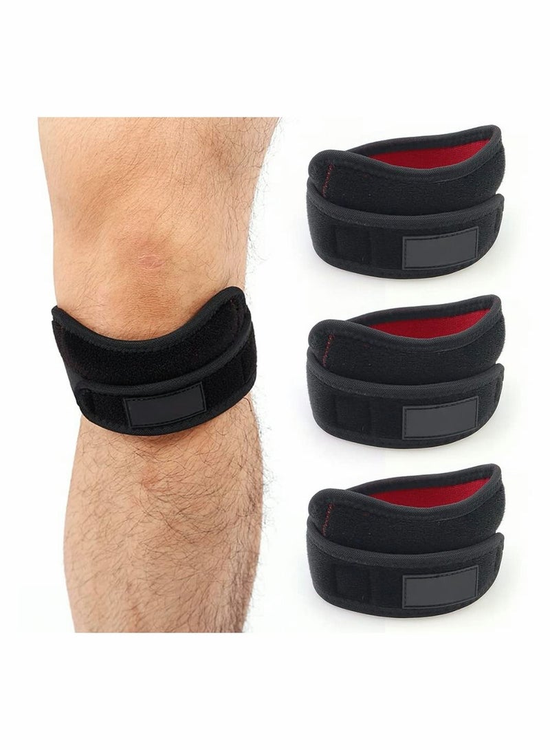 4 Pcs Patella Tendon Knee Strap Pain Relief Support Brace Band for Hiking Soccer Basketball Running Jumpers Tennis Tendonitis Volleyball Squats