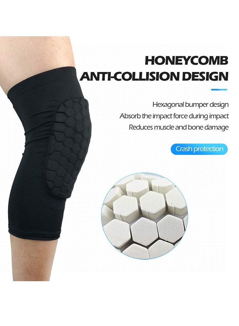Basketball Volleyball Soccer Impact Knee Pads for Youth and Adults Black L size 1 pair