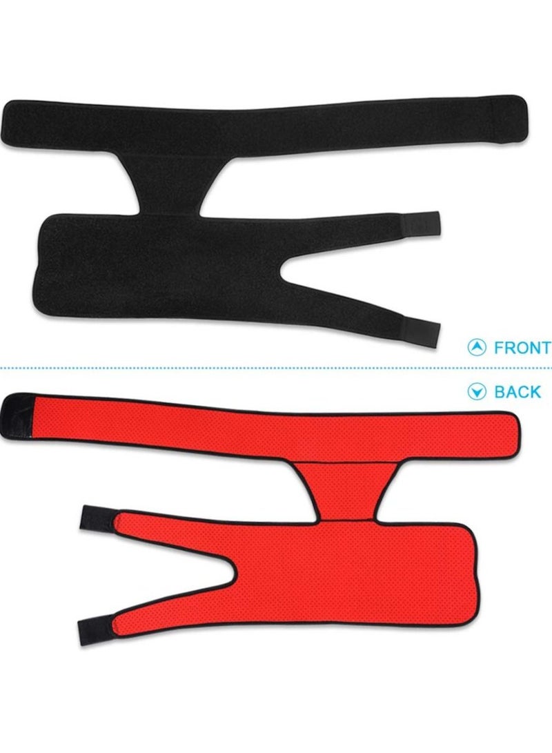 Groin Wrap Black Adjustable Support, for Hip Brace Thigh Support Pain Relief Strain Neoprene