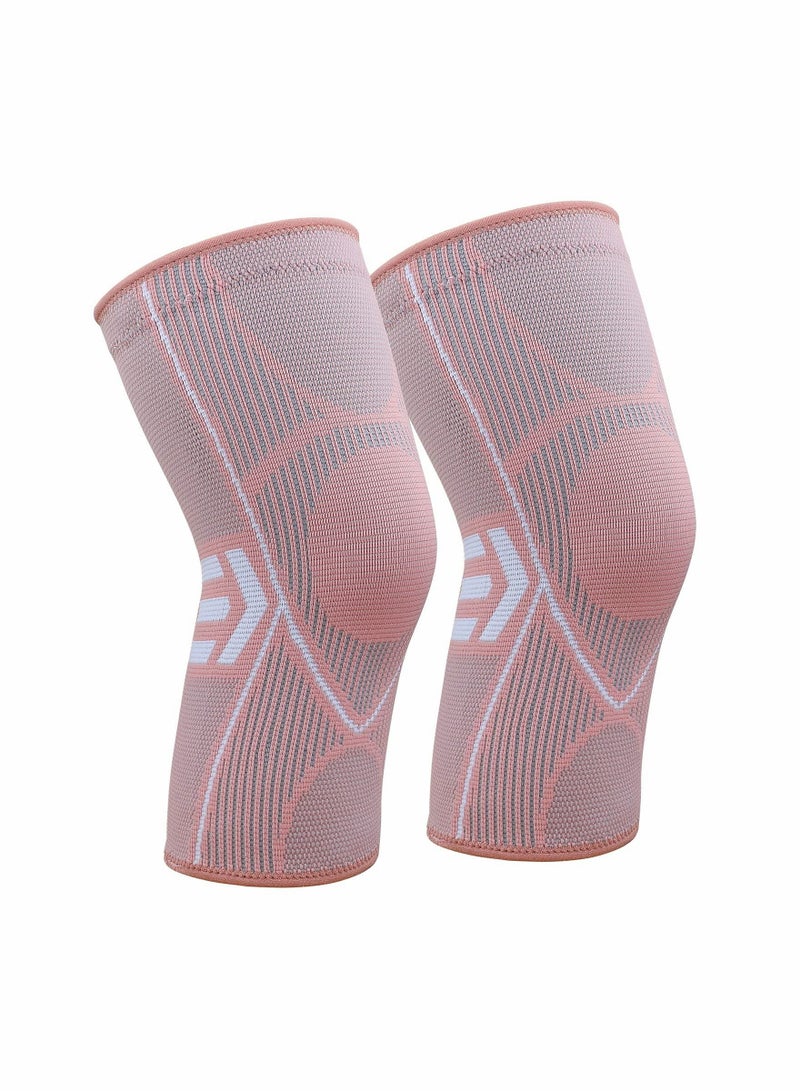 Knee Braces for Pain 2 pack, Brace, Compression Sleeve Support Women & Men, Running, Gym, Hiking (XL)