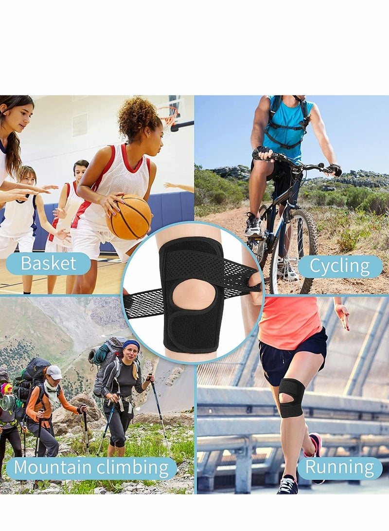 Knee Brace with Side Stabilizers Relieve Meniscal Tear Pain ACL MCL Arthritis,Joint Relief, Breathable Adjustable Support Suitable for Sports Injuries (Right - L)