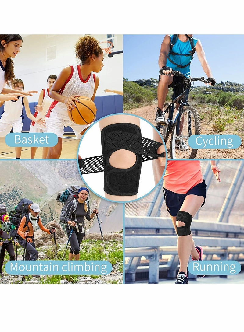 Knee Brace with Side Stabilizers Relieve Meniscal Tear Pain ACL MCL Arthritis,Joint Relief, Breathable Adjustable Support Suitable for Men and Women Sports Injuries (Left - L)