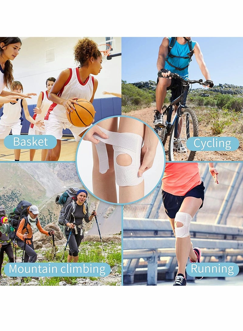 Knee Brace with Side Stabilizers Relieve Meniscal Tear Pain ACL MCL Arthritis,Joint Relief, Breathable Adjustable Support Suitable for Sports Injuries (Left - L)
