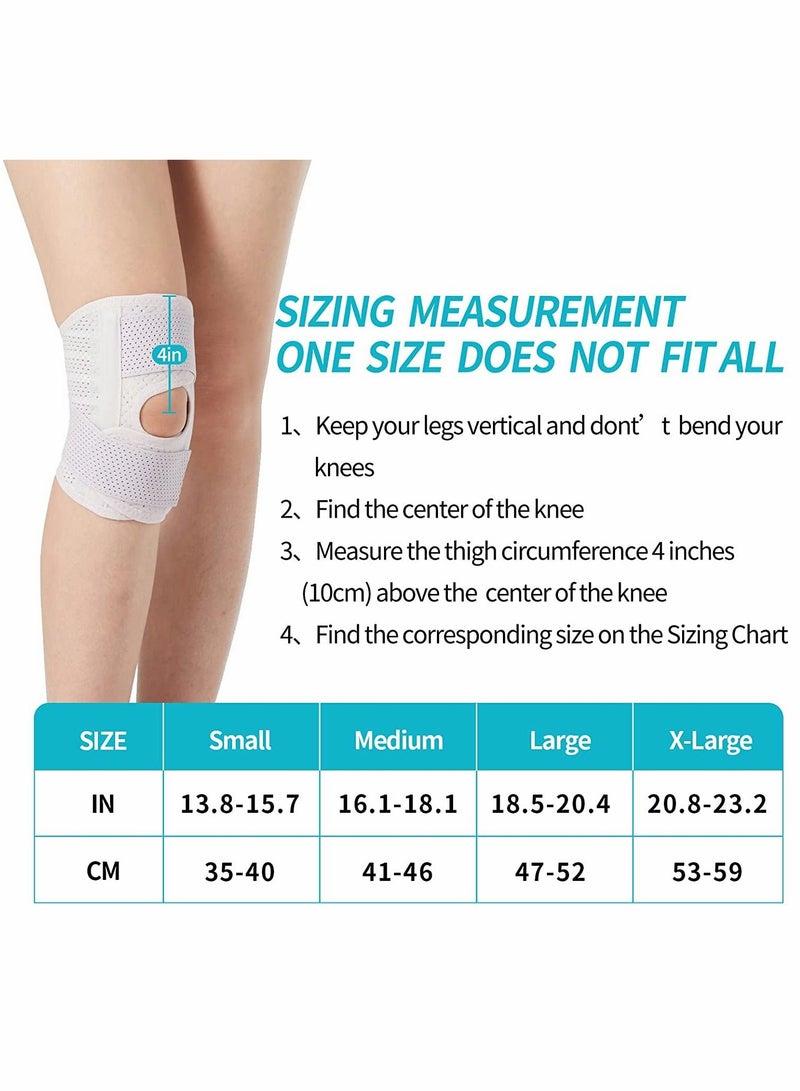 Knee Brace with Side Stabilizers Relieve Meniscal Tear Pain ACL MCL Arthritis,Joint Relief, Breathable Adjustable Support Suitable for Sports Injuries (Left - L)