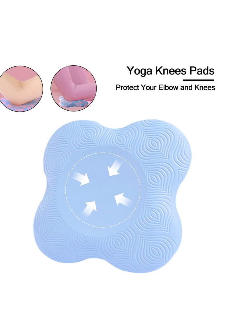 Yoga Knee Pad, Anti Slip Foam Kneeling 2PCS Thick Exercise Workout Pad for Women and Men, Sports Balance Cushion Protecting Knee, Elbow, Hand