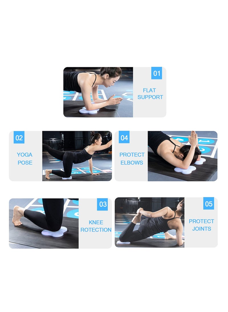 Yoga Knee Pad, Anti Slip Foam Kneeling 2PCS Thick Exercise Workout Pad for Women and Men, Sports Balance Cushion Protecting Knee, Elbow, Hand