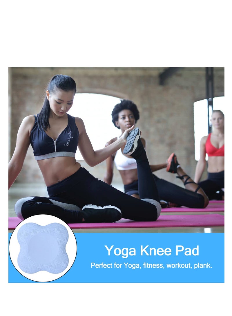 Yoga Knee Pad, Anti Slip Foam Kneeling 2PCS Thick Exercise Workout Pad for Women and Men, Sports Balance Cushion Protecting Knee, Elbow, Hand