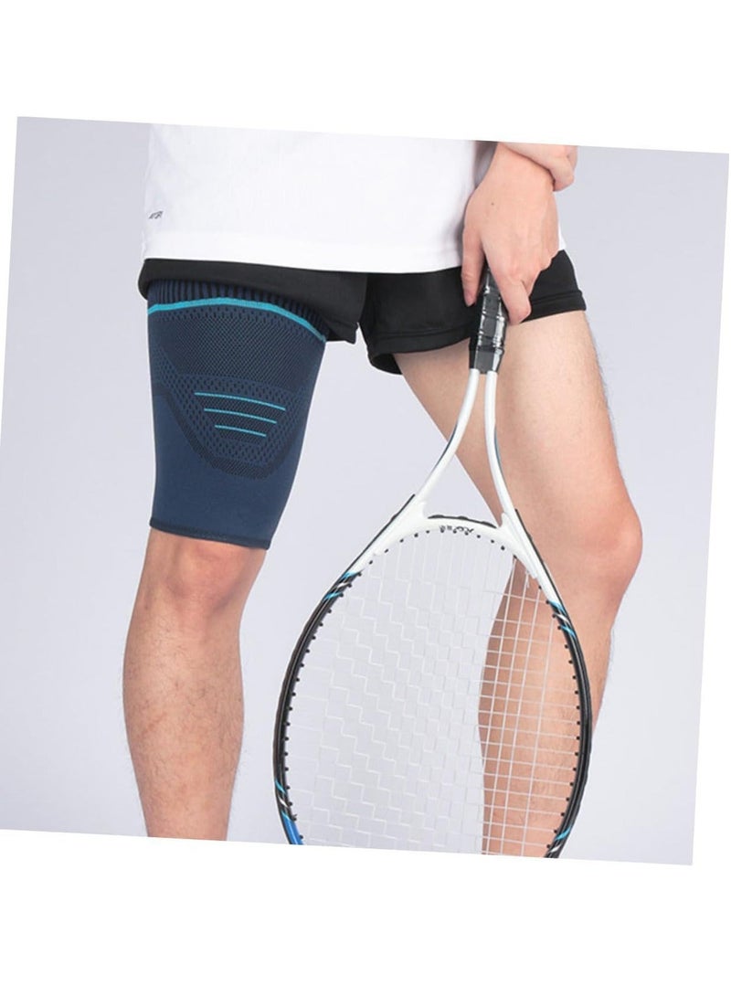 2pcs Thigh Protector, Support Brace, Leg Sleeves for Men Basketball Bike Mount, Adjustable Brace Quadriceps and Wraps, Unisex Breathable Neoprene Non-Slip Hamstring Compression