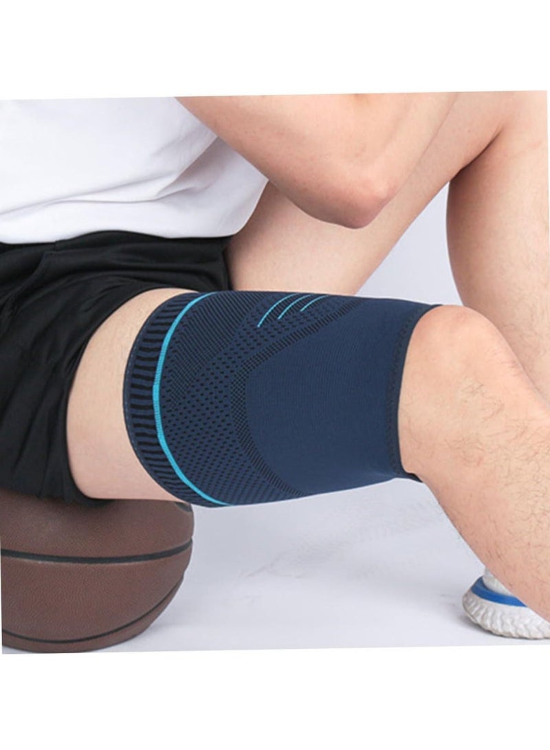 2pcs Thigh Protector, Support Brace, Leg Sleeves for Men Basketball Bike Mount, Adjustable Brace Quadriceps and Wraps, Unisex Breathable Neoprene Non-Slip Hamstring Compression