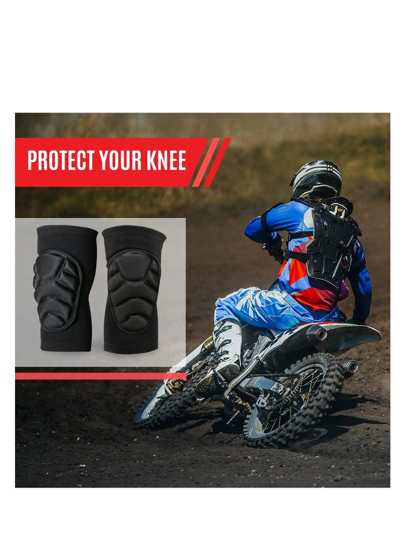 Volleyball Knee Pads, Protective Thick Sponge Collision Avoidance Sleeve Anti-Slip Breathable Sports Brace for Football Basketball Running Dance (Black, Medium)