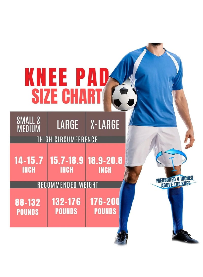 Volleyball Knee Pads, Protective Thick Sponge Collision Avoidance Sleeve Anti-Slip Breathable Sports Brace for Football Basketball Running Dance (Black, Medium)