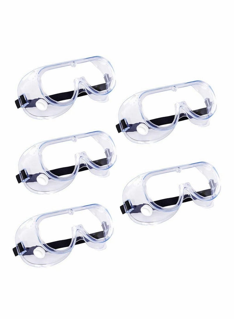 5 Pack Clear Protective Glasses Goggles Eye Safety for Construction