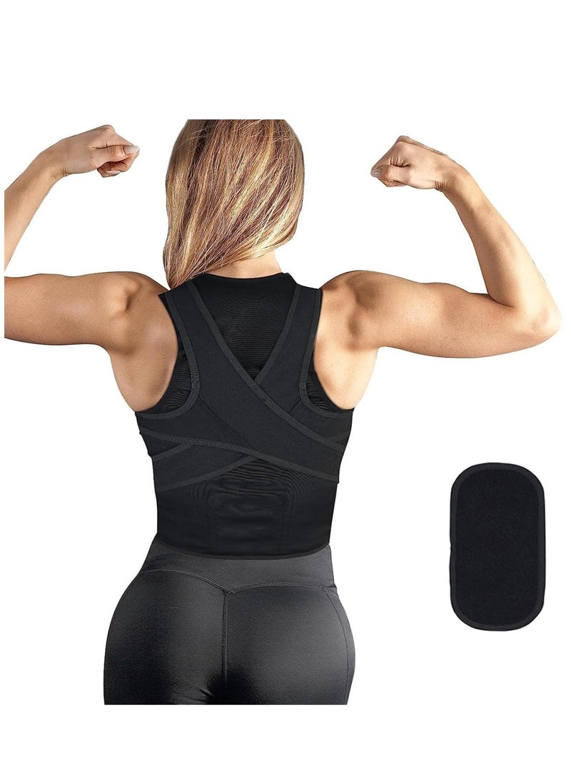 Back Brace Posture Corrector with Extension Adjustable Straightener Support for Upper and Lower Scoliosis Belt