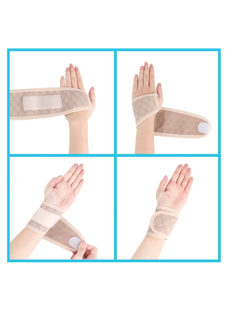 1 Pair Wrist Support Brace Carpal Tunnel Hand Adjustable for Arthritis and Tendinitis Joint Pain Relief