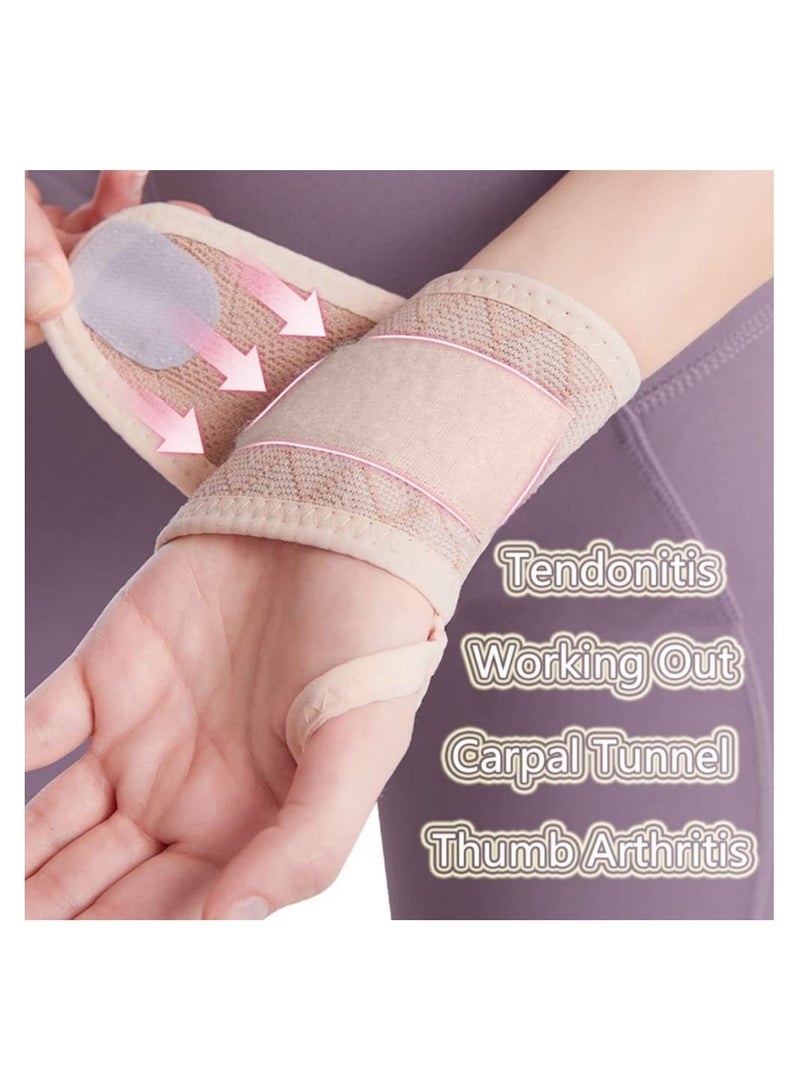1 Pair Wrist Support Brace Carpal Tunnel Hand Adjustable for Arthritis and Tendinitis Joint Pain Relief
