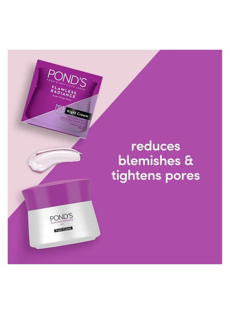 Flawless Radiance Night Cream with Niacinamide Even-tone Glow Fades Dark Spots and Blemishes 50g