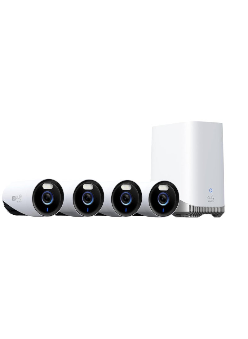 T8600 NVS eufy Security eufyCam E330 (Professional) 4-Cam Kit 4K Outdoor Security Camera System, 10CH Wired Wi-Fi NVR with 1TB Hard Drive for 24/7 Recording, Cross-Camera Tracking, No Monthly Fee