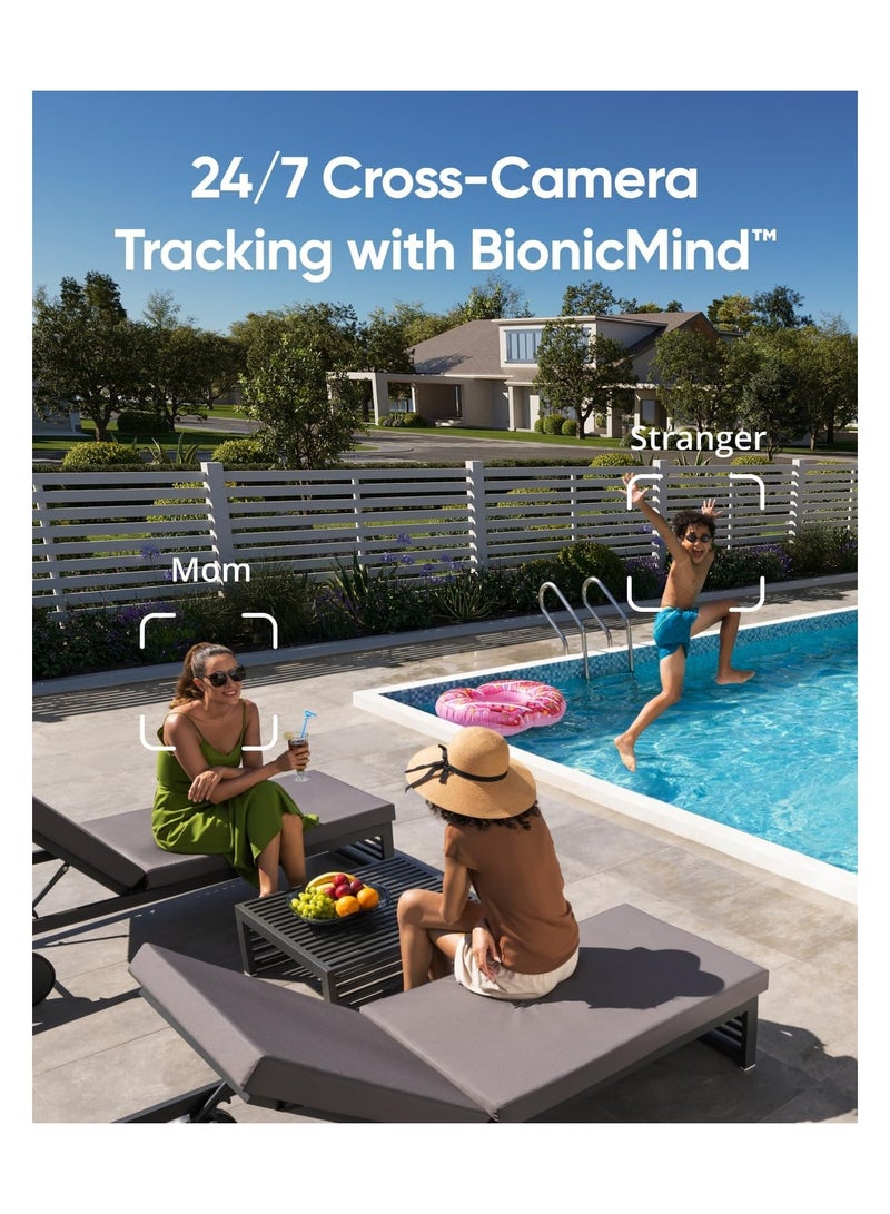 T8600 NVS eufy Security eufyCam E330 (Professional) 4-Cam Kit 4K Outdoor Security Camera System, 10CH Wired Wi-Fi NVR with 1TB Hard Drive for 24/7 Recording, Cross-Camera Tracking, No Monthly Fee