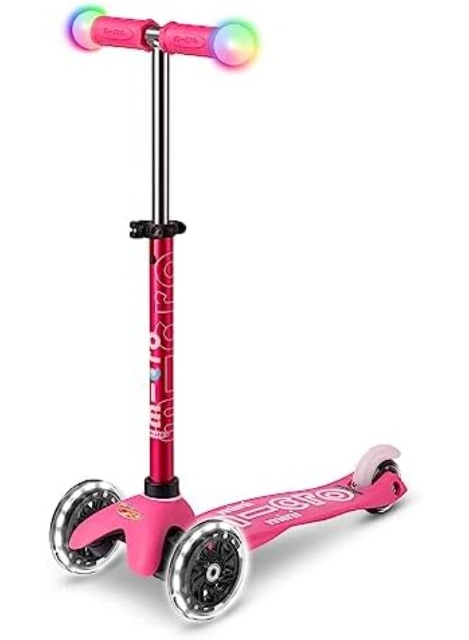 Scooter Mini Micro Deluxe Magic Pink LED Magischer Fahrspass auf drei Radern