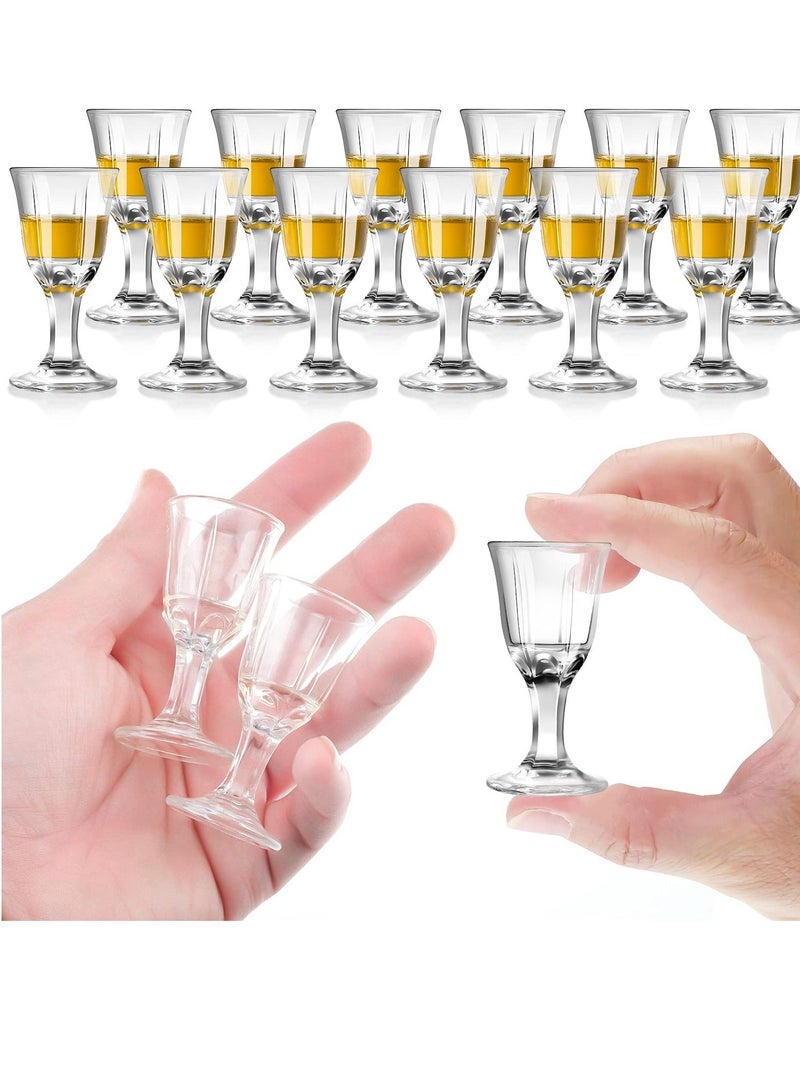 12 Pieces 0.4 oz Mini Drink Glass Set, Glasses, Cute Glasses