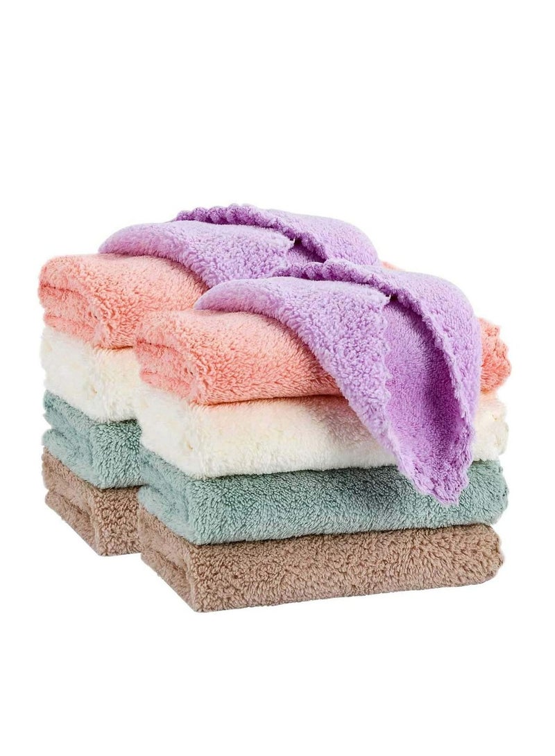 Microfiber Cleaning Cloth Dish Towels Double-Sided Drying Reusable Household Cloths for House Furniture Table Kitchen Window Glasses