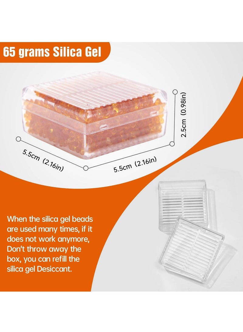 SYOSI Indicating Silica Gel Desiccant, ABS Box Desiccant 60g Reusable for Car, Closet, Cabinet, Bag, Storage (4 Packs)