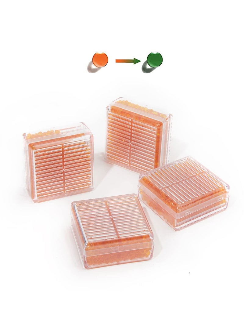 SYOSI Indicating Silica Gel Desiccant, ABS Box Desiccant 60g Reusable for Car, Closet, Cabinet, Bag, Storage (4 Packs)