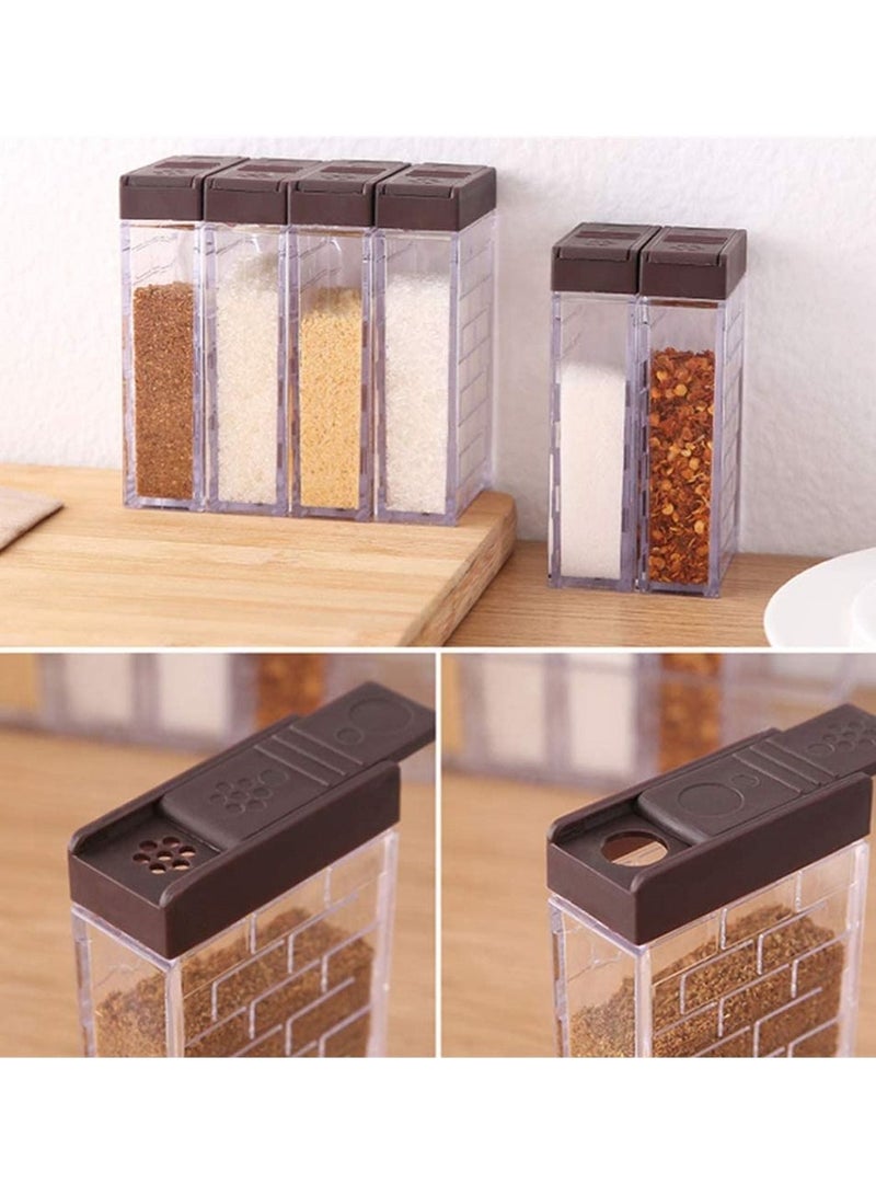 Condiment Jar, 6Pcs Seasoning Box Storage Container Barbecue Containers Kitchen Supplies Coffee