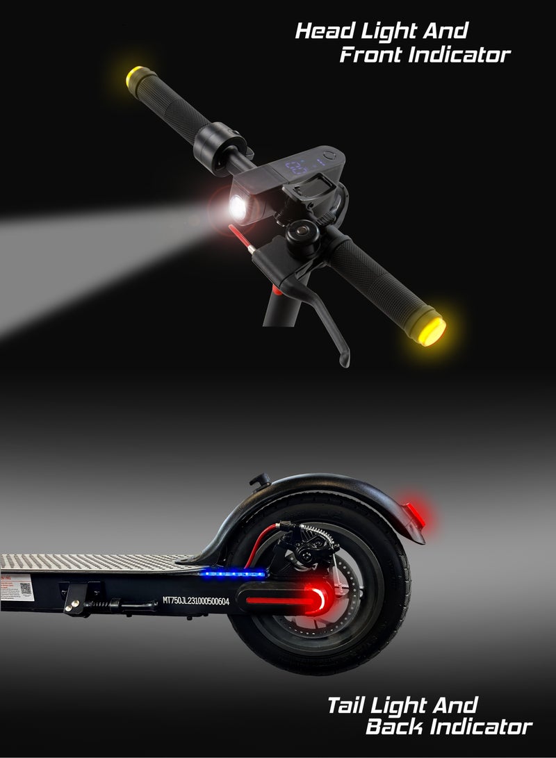 MT750 High Speed Electric Scooter With Flashing Turn Signals 350W Brushless Motor Three Speed Modes