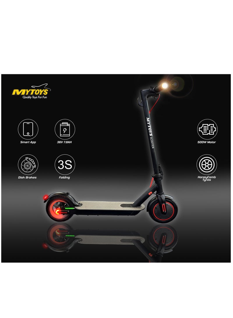 MT750 High Speed Electric Scooter With Flashing Turn Signals 350W Brushless Motor Three Speed Modes