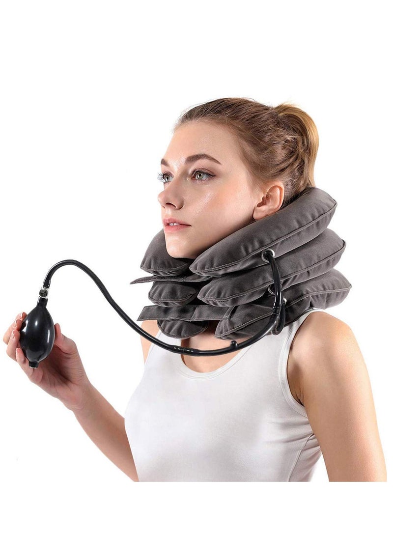 Travel Pillow, Cervical Neck Traction Device, Portable Stretcher Provide Support and Pain Relief, Devices for Home Use Decompression