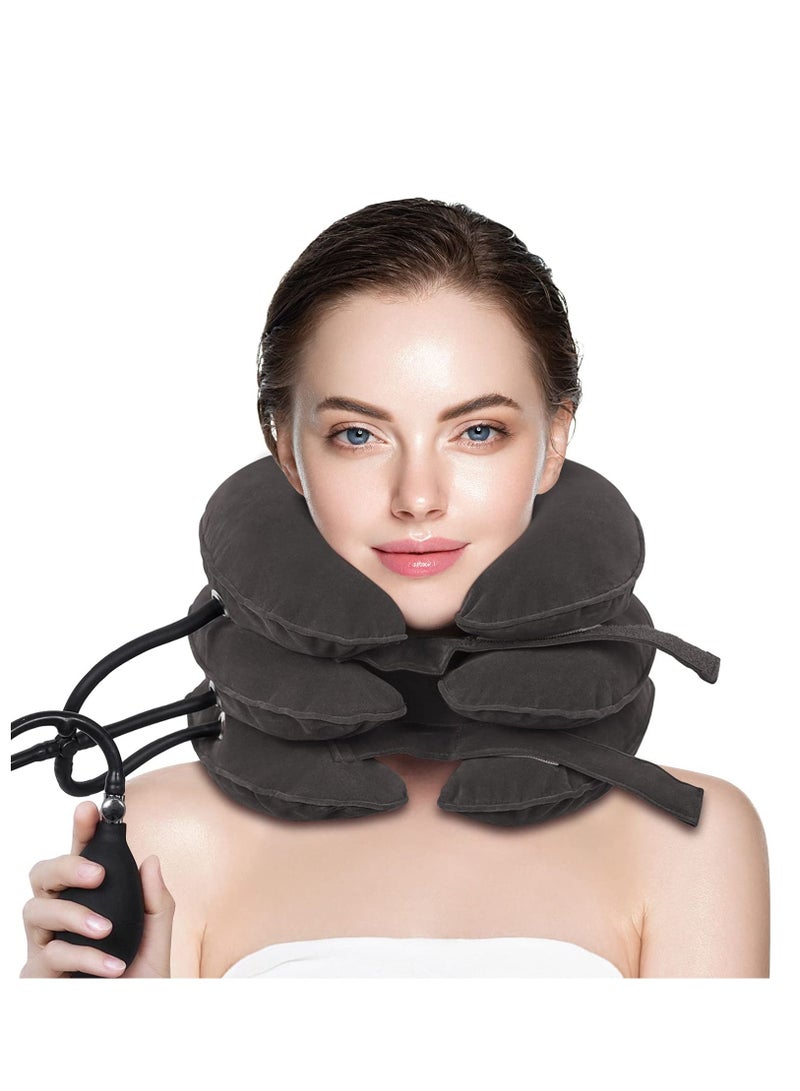 Travel Pillow, Cervical Neck Traction Device, Portable Stretcher Provide Support and Pain Relief, Devices for Home Use Decompression