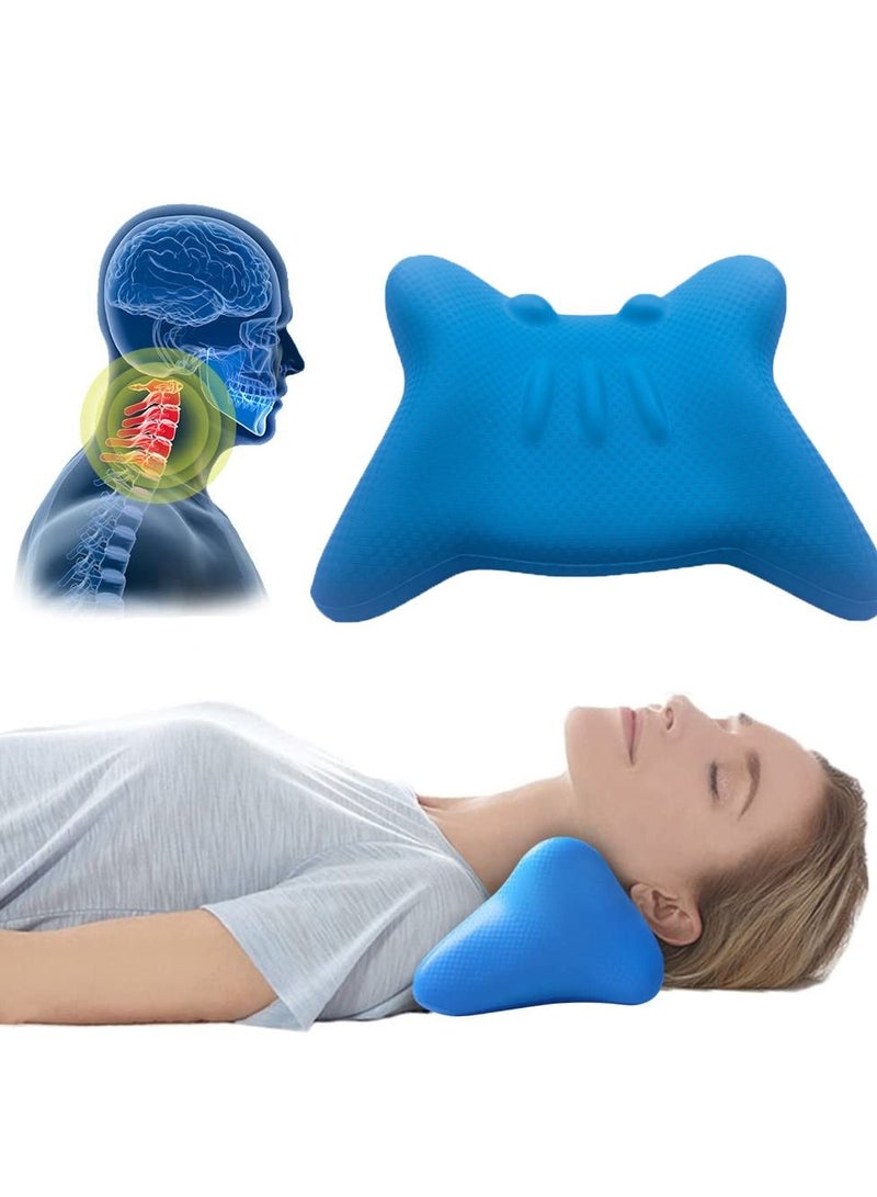 Neck Stretcher for Pain Relief, and Shoulder Relaxer, Cervical Traction Device Pillow Relief Spine Alignment, Chiropractic with Acupressure Point