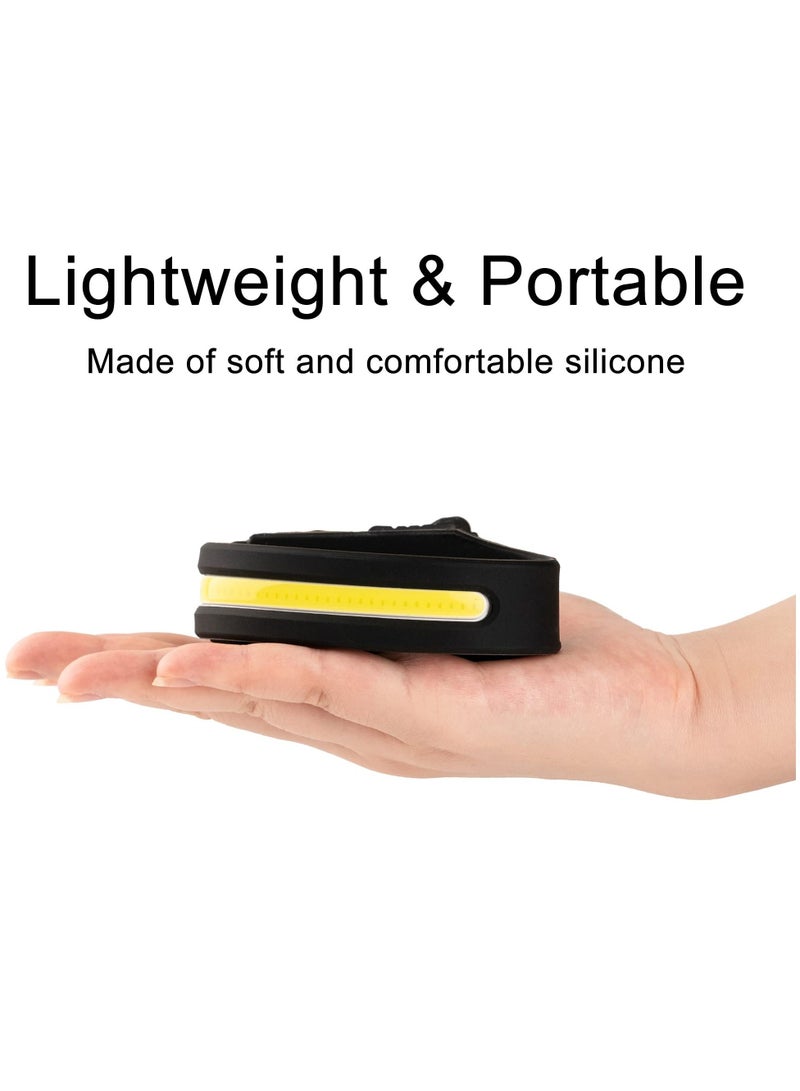 Headlamp Flashlight-Rechargeable LED 1200 Lumens 2 COB 230°Wide Beam Headlight with Motion Sensor, 5 Modes Waterproof Head Lamp for Outdoor Running Camping Hiking（2 Pack）