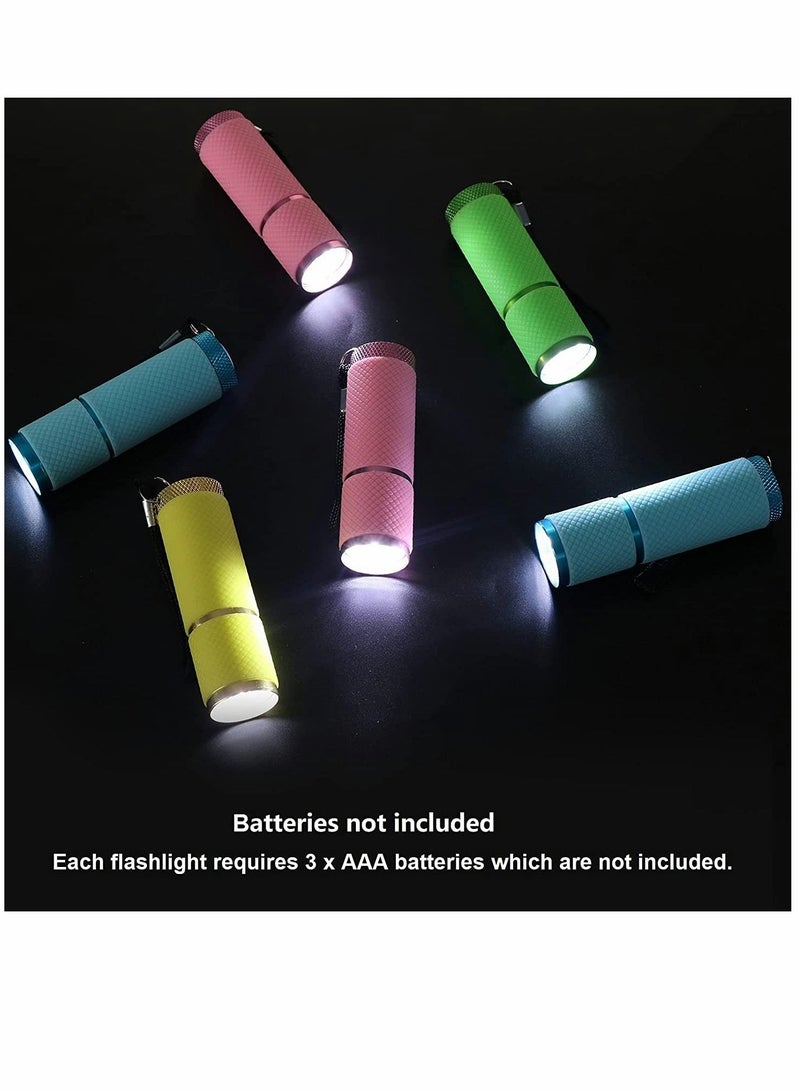 Torch, Kids Flashlights Bulk, for Thank You Gift, 3-5, 4-8, 8-12 School Class Prizes Event Giveaways Outdoor Reusable Flashlight, 15 Pack (Four colors are sent randomly)