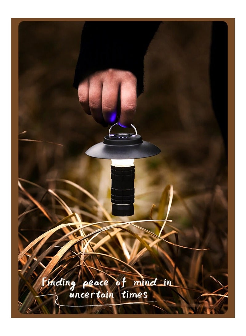 LED Camping Lantern Rechargeable, Hanging Vintage Lamp Tent Light with Clip Hook, Portable Waterpoor Outdoor Emergency Flashlight, 2200mAh