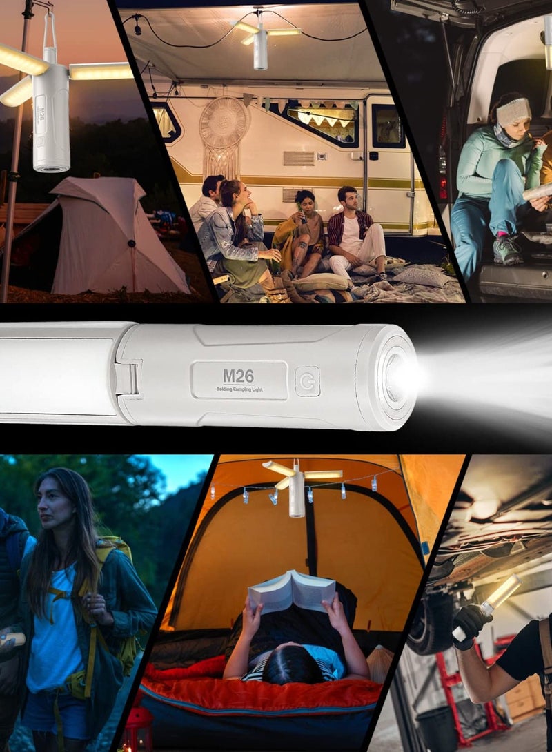 Camping Lantern, 3500mAh Hanging Torches Lamp - 3 Light Modes IPX5 Waterproof LED Lantern for Tents, Hiking, Picnics, Emergencies Energy-Efficient