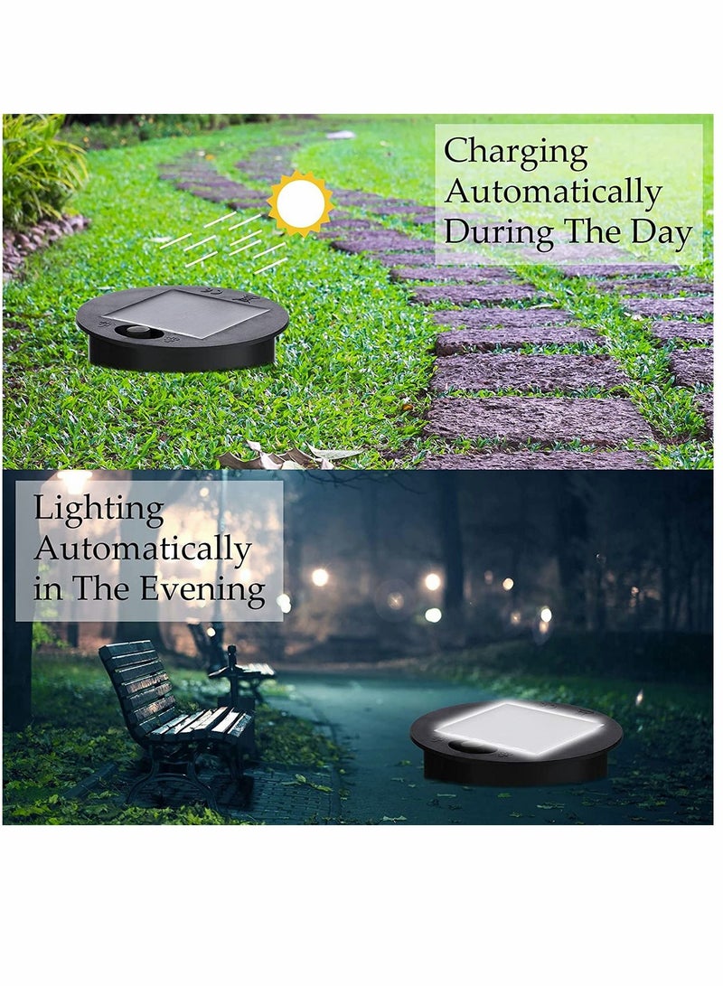 Light, Replacement Solar Light Tops, Outdoor Hanging Lantern Round Lights, Waterproof Decorative, for Lanterns Garden Patio Lighting, Warm 4 Pieces