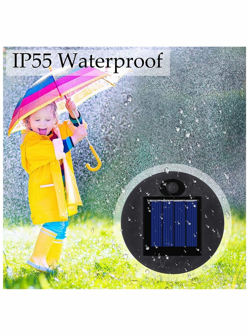 Light, Replacement Solar Light Tops, Outdoor Hanging Lantern Round Lights, Waterproof Decorative, for Lanterns Garden Patio Lighting, Warm 4 Pieces