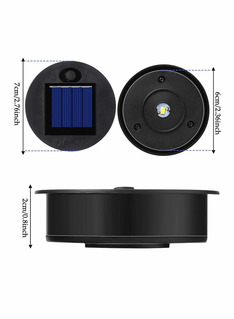 Light, Replacement Solar Light Tops, Outdoor Hanging Lantern Round Lights, Waterproof Decorative, for Lanterns Garden Patio Lighting, Warm 4 Pieces