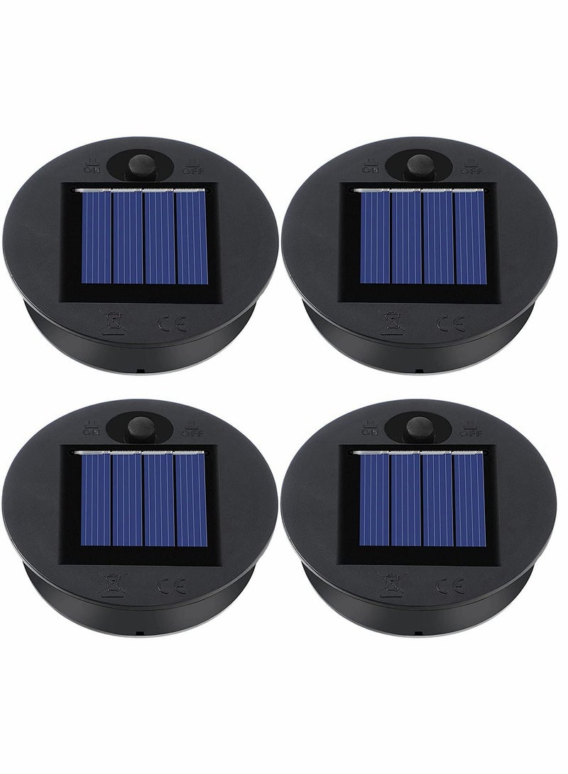 Light, Replacement Solar Light Tops, Outdoor Hanging Lantern Round Lights, Waterproof Decorative, for Lanterns Garden Patio Lighting, Warm 4 Pieces