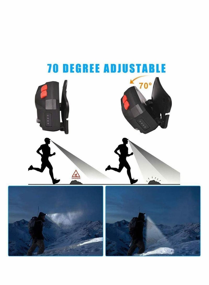 2 Pack LED Head Torch USB Rechargeable Headlamp Headlight Ultra Bright Headtorch Lamp with IPX45 Waterproof for Running Camping Hiking Climbing