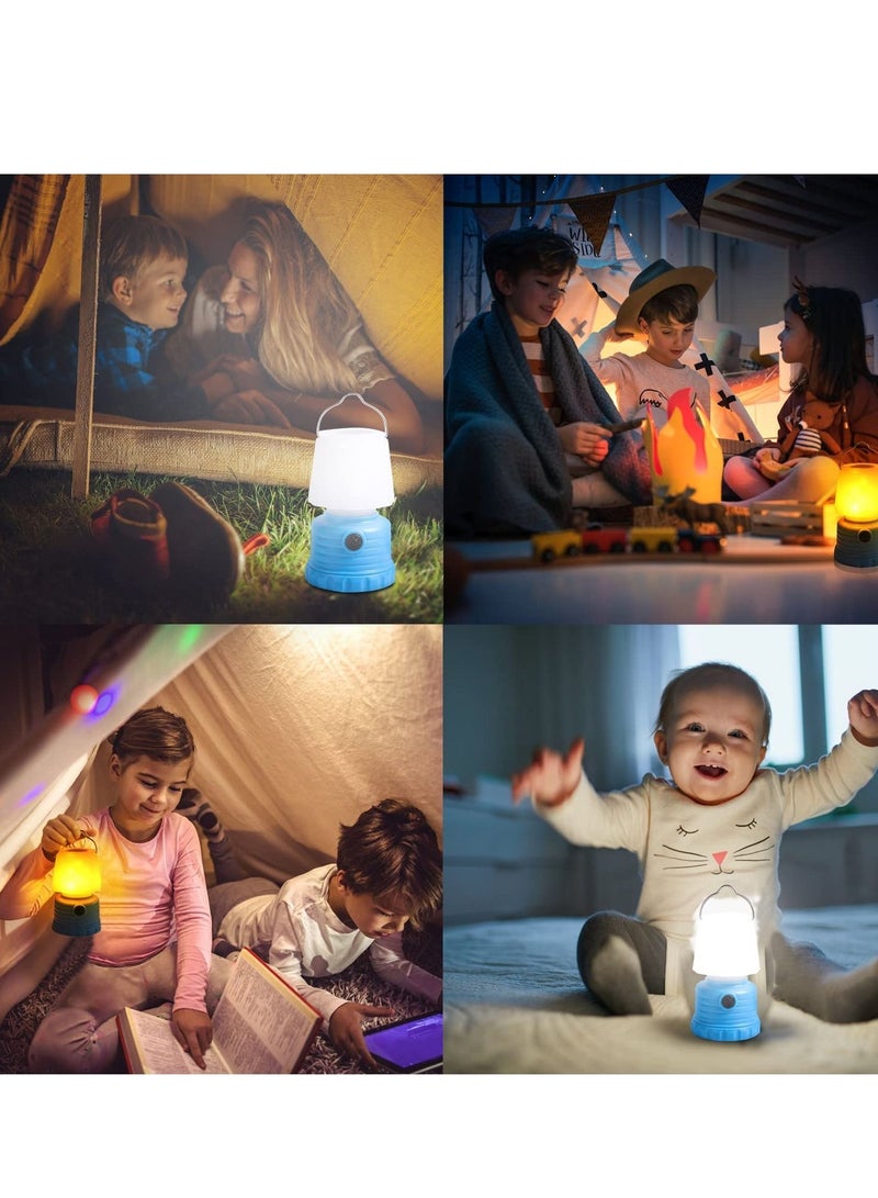 Portable Outdoor Camping Light, Lanterns Battery Powered Led, with Flame Flicker Lighting Mode, 600Lm, for Kids Chair, Bedroom, Festival, Party Decoration and Outdoor(2 PCS)