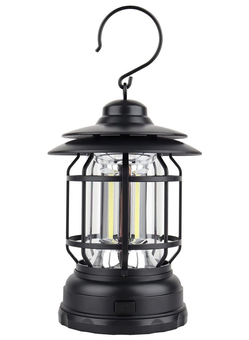 Camping Lantern Battery Powered Portable Outdoor Emergency Lamp Hand Hanging Waterproof Flashlight Cob Brightness Tent Light