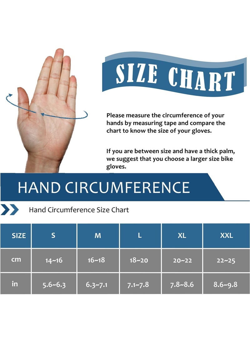 Professional Full Finger Cycling Gloves, Breathable MTB Gloves for Men Women, Anti-Slip Sport SBR Padded Shockproof Mountain Road Bike Outdoor Sports