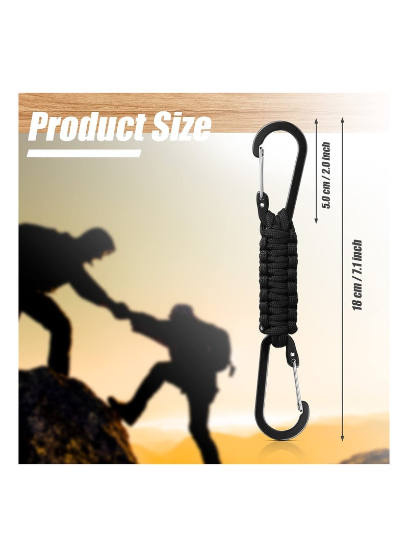 Paracord Keychain Braided Lanyard Clips for Keys Clip Water Bottle Backpack Tools with Carabiner