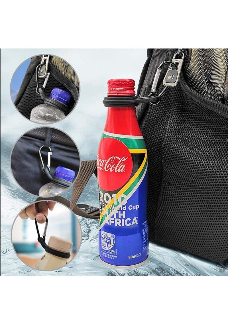 Silicone Water Bottle Buckle, 6 Pcs Clip, Portable Backpack Carabiner Outdoor Hanging Strap for Camping Hiking Traveling Mountain Climbers